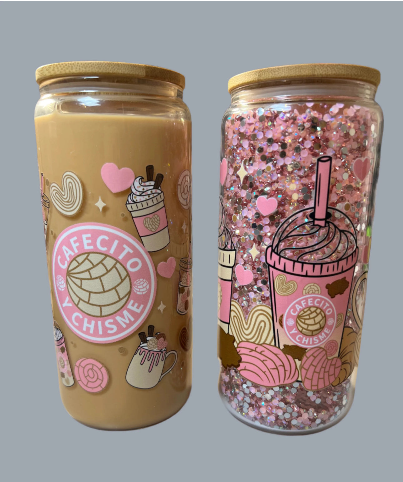 16oz Glass Snow Globe Cup