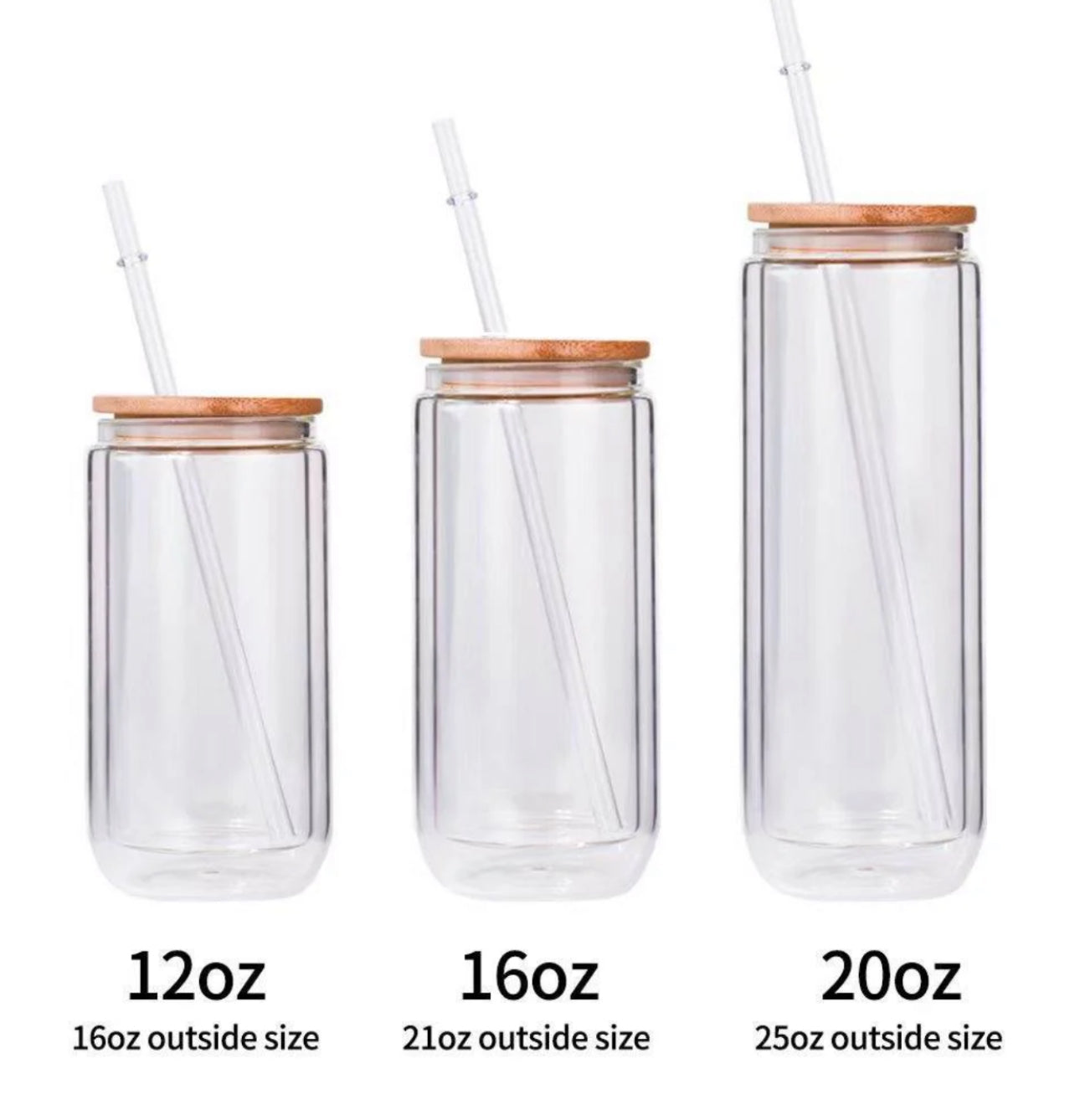 16oz Glass Snow Globe Cup